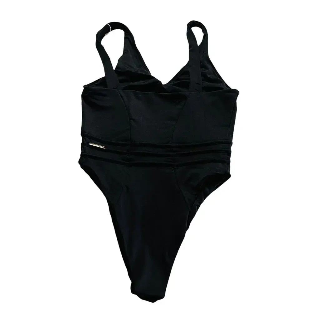 BuffBunny Collection Pleat The 5th Black One Piece Swimsuit Size XS - Picture 4 of 6
